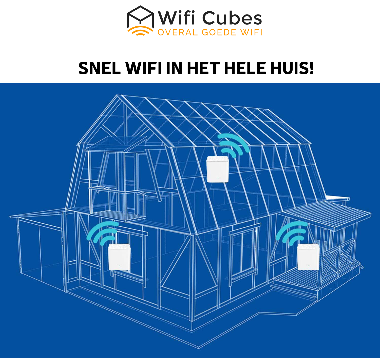de studie component Vriendelijkheid Smart Wifi - Sterke wifi overal in huis - Multiroom Wifi Mesh Systeem