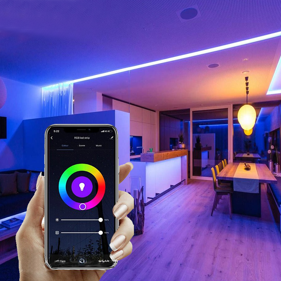 Ook Schadelijk transmissie Smart LED strip 2M - (Kleur, Wit, Google home en IFTTT) - Smart Home  Beveiliging