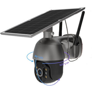 Solar Outdoor Dome - Draadloze beveiligingscamera voor buiten op zonne-energie - Nu met zonnepaneel en GRATIS SD kaart